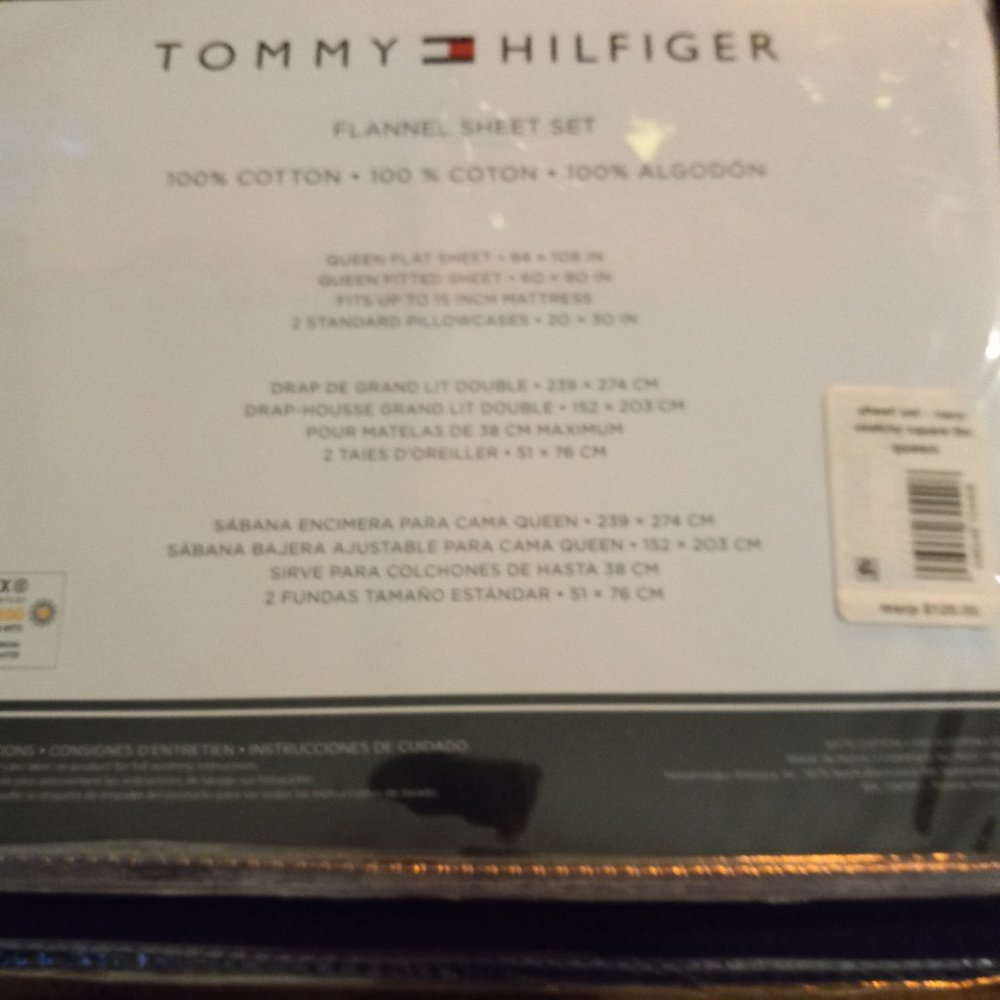 Tommy Hilfiger flannel queen sheets - Picture 4 of 5